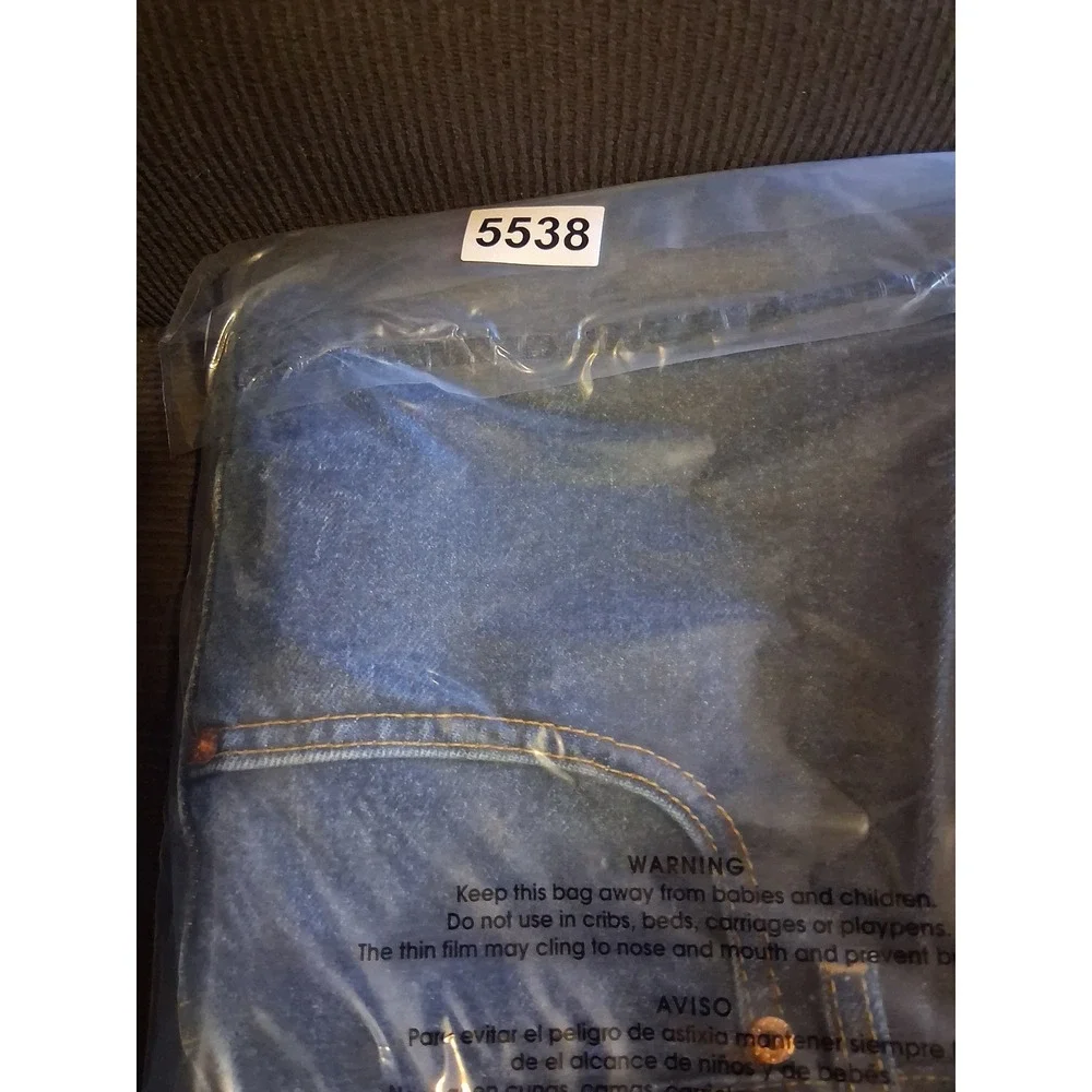 Levis 505 Mens 35x34 Vintage Regular Fit Straight Leg Blue Jeans Made in Canada